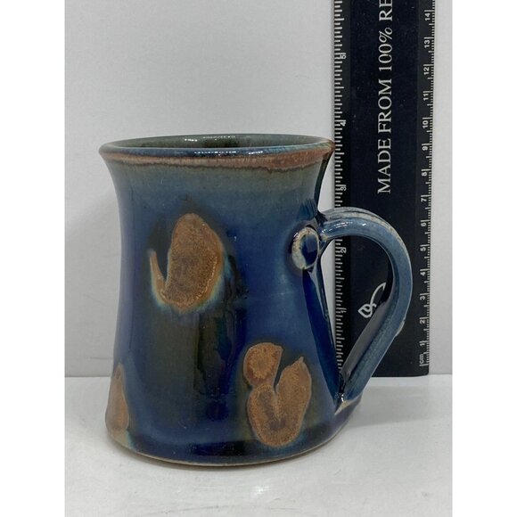 Lannock Pottery Navy Blue and Brown Mug - Picture 2 of 10